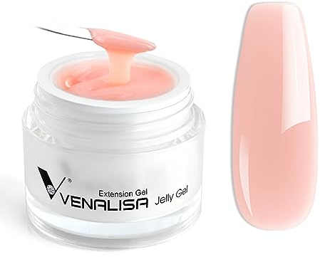 Venalisa Gel Construction Ongle UV, Complet Builder Gels et Résines pour Faux Ongles Formes, Convient aux Débutants, 50g