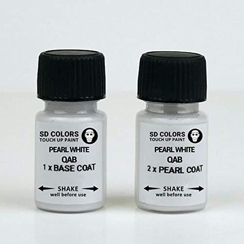 SD COLORS QAB Kit de réparation de stylo de retouche 15 ML Blanc nacré