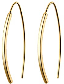 SLUYNZ 925 Sterling Silber Einfädler Ohrringe für Damen - Tropfen Creolen Ohrhänger Hängend