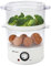 EMtronics 2-Tier Food, Meat & Vegetable Steamer with 60 Minute Timer, 4 litres - White