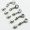 2pcs Stainless Steel Female AN3-3 3AN to Metric M10 10mm 0.4in Banjo Bolt Eye Brake Hose Fitting Adapter 90 Degree