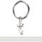 Gardinenklemmen mit Ringen, 60 Pack, in Silber-Farben, Ø 25 mm innen, Gardinenringe für bis Ø 24 mm Dicke Gardinenstangen, Vorhang Ringe Klammer Haken, Gardinen Klemmen Aufziehringe, Curtain Rings
