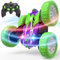DEERC DE87 RC Voiture Telecommandé Tout Terrain, 4WD 360°Rotation Stunt Car Offroad RC Véhicule avec LED, 2.4GHz Voiture Radiocommandee Crawlers pour Enfants