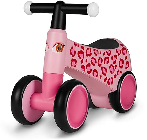 LIONELO Sammy Laufrad ab 1 Jahr, Fahrrad ohne Pedal für 12-36 Monate Babys, Lauflernrad mit 4 Rädern bis 25 kg, rutschfeste Griffe, Baby Spielzeug - Erstes Laufrad für Jungen und Mädchen