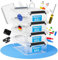 ATHLON TOOLS 4x 8.5 L Aufbewahrungsboxen mit Deckel, lebensmittelecht - Verschlussclips - 100% Neumaterial DIN A4 Plastik-Box transparent - Schuhboxen stapelbar
