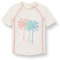 Playshoes UV-Schutz Bade Shirt Unisex Kinder Schwimmshirt Badebekleidung, Palmen Ecru, 146/152