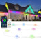 Permanente Außenbeleuchtung 15M, Smart RGBIC Außenleuchten 30 LED, IP67 Wasserdicht Trauflichter Farbwechselnd, Multimodus, APP & Fernsteuerung, Outdoor LED Strip für Traufe, Dach, Garten, Party Deko