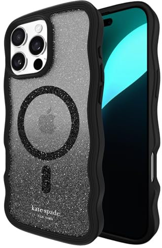 Kate Spade New York iPhone 16 Pro Max Case - Compatible with MagSafe - Designer Phone Case - Wavy Nightfall