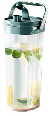 Brocche Brocca fredda for frigorifero da 2200 ml, resistente alle alte temperature, in plastica, bollitore for acqua, grande capacità, for uso domestico Caraffa(Green)