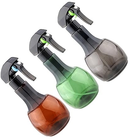 IWOWHERO 3pcs High Pressure Continuous Spray Bottle Hair Sprayer Water Sprayer for Hair Styling in Salon Automatic Fine Spray Tool Random Color