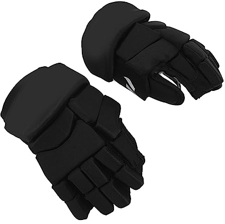 ZASCHMOY Protective Ice Hockey Roller Hockey Gloves 8 Inch - Bendable Finger Guard with Extra Padding and Curved Thumb - Breathable, Multifunctional for Hocky and Field Sports (9 Inch)