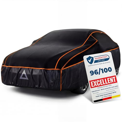 Upgrade4cars Premium Hagelschutzplane Version 2026 Pkw XXL 540x200x120 cm | Abdeckplane Komplett | Schutz vor Hagel & Sturm | Autoplane Universal | Unkomplizierte & Schnelle Montage