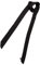 ODN Damen Schmal Schals 2-lagig Satin Seide Krawattenschal Skinny Scarf 188cm (Schwarz)