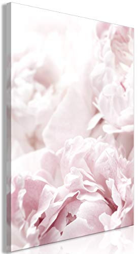 decomonkey Bilder Blumen 80x120 cm 1 Teilig Leinwandbilder Bild auf Leinwand Vlies Wandbild Kunstdruck Wanddeko Wand Wohnzimmer Wanddekoration Deko Natur Rose