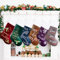 Beyond Your Thoughts Nikolausstrumpf Weihnachtsstrumpf zum Befüllen & Aufhängen, Nikolaussocke Weihnachtsdekoration für Kamin, Weihnachtsbaum, Wand, Treppe,Mehrfarbig, 6er Set