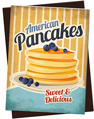 XL Kühlschrankmagnet mit American Diner Classics - Pancakes Motiv