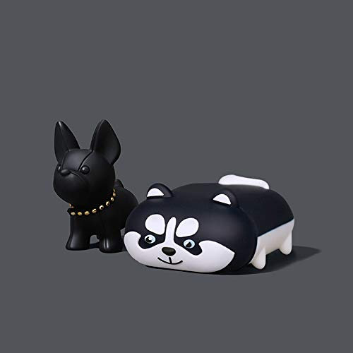 Kompatibel mit Airpods Fall, niedlichen Cartoon Charakter Silikon Air Pod lustige Abdeckung, Kawaii Fun coole Schlüsselbund Design Haut, Mode Hüllen (AirPods 1/2, Husky mit Bulldogge)