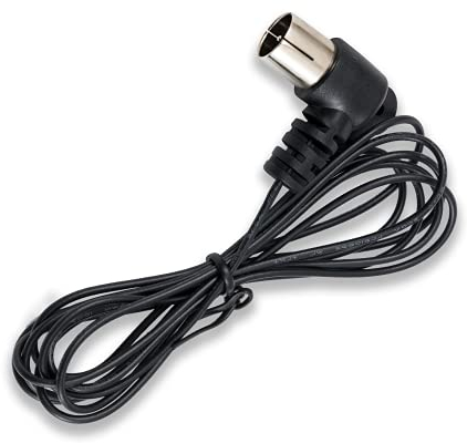 Vecys Antenna Radio FM Antenna FM Antenna Interna Domestica Nera Dipolo Sbilanciato 3 dBi Connettore F per Autoradio FM Compatibile con Ricevitore Stereo Amplificatore Domestico Autoradio