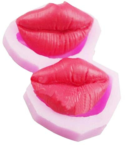 2 Trous Lèvres Sexy Forme De Gâteau Moule En Silicone Savon Moule Fondant Au Chocolat Décoration Pochoirs Cuisine Pâtisserie Cuisson Outil