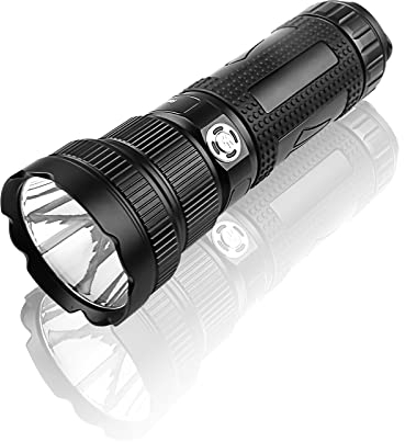 Brinyte SR8 Rescue Angel - Linterna LED de 2100 lúmenes, distancia de irradiación, 1050 metros, linterna de alta potencia con carga magnética