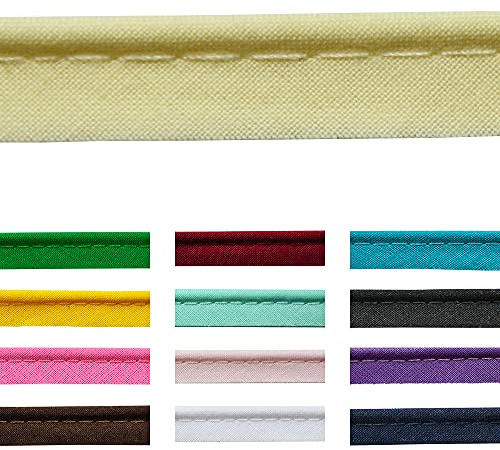 10 Meter lang 10mm breite Paspelband zum nähen baumwolle mit kordel in 23 Farben