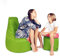 PATCH HOME Patchhome Gamer Kissen Lounge Kissen Sitzsack Sessel Sitzkissen Bean Bag + Würfel/Hocker mit Reißverschluss bereits befüllt (Kiwigrün, XXL - Ø80cm Sessel + 35x35cm Würfel)