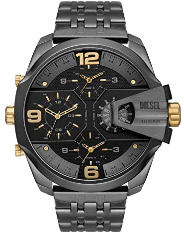 DIESEL Men's Quartz 3 Pointer con braccialetto Uber Capo DZ7467