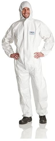 DS Safetywear PS2-XS ProSafe 2 Einweg Overall, Kapuze, Antistatisch, Weiß, PSA Kategorie 3, Größe XS