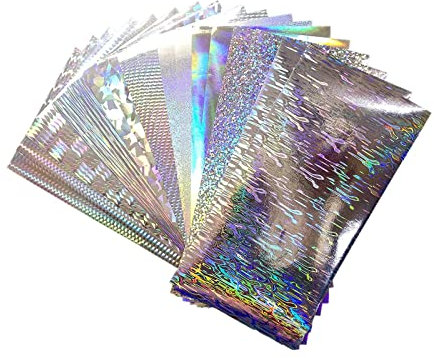 18 Nastro Lampeggiante olografico lampeggiatore Autoadesivo Impermeabile Luminoso 9 Carte adesive in Stile Diverso per la Realizzazione