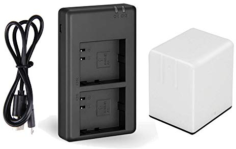 1x Akku + 2-Fach Ladegerät kompatibel mit Netgear/Arlo Go Sicherheits-Kamera DU-A1, DU-A2, VMA4410, VML4030, 3000mAh 7,2V Li-Ion - Ladestation mit Micro-USB Kabel
