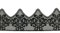essbare Tortenspitze als filigrane Deko | 38x8cm fertige Zucker-Spitze | Spitzenrand 2 schwarz | fertiges Icing zum Gebrauch | Sweet Lace | Coximus
