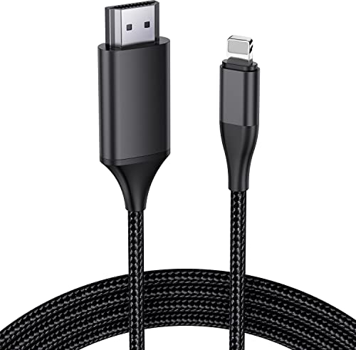 HDMI-Kabel für iPhone 4m, verbessertes 1080p, HDTV, HDMI-Kabel, Adapter, Stecker, digitaler AV-Video-Sync-Bildschirm, kompatibler Konverter für iPhone/iPad-Geräte, keine Stromversorgung erforderlich