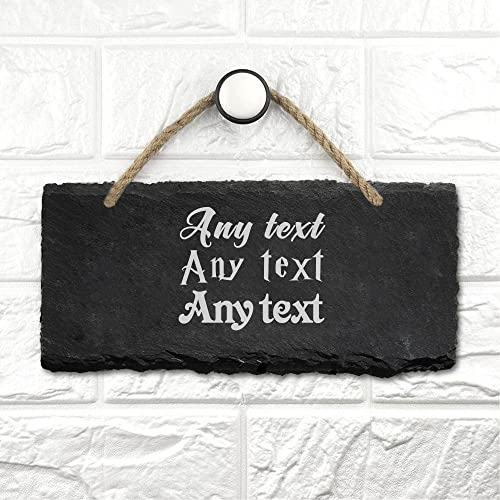 Personalised Garden Signs Engraved Slate Garden Sign and Plaques House Plaque Welcome Sign Door Hanging Wall Sign Yard Signs Home Decor Signs for Outside Gifts of Christmas(Design 2)