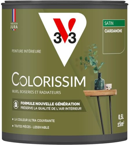 V33 Peinture multi-supports Colorissim® Cardamome satin 0,5L