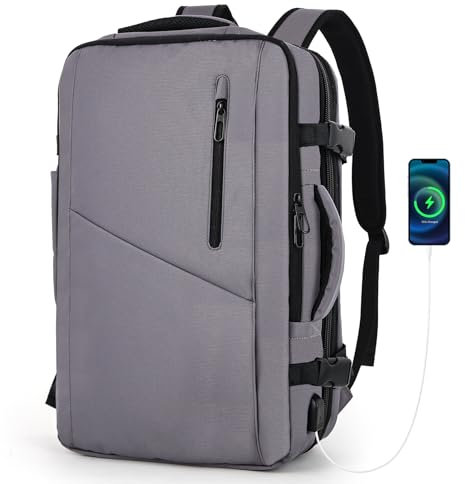 TAN.TOMI Handgepäck mit Laptopfach, Rucksack Reiserucksack Handgepäck Flugzeug Erweiterbarer Herren Damen, Arbeitsrucksack Travel Backpack Anti Diebstahl Wasserdicht