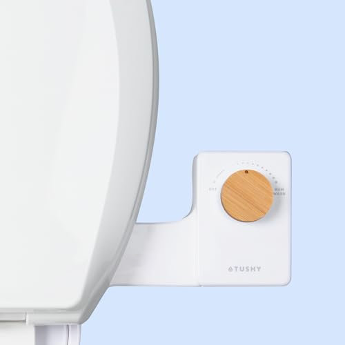 TUSHY Bidet per acqua fresca: attacco ultra sottile per sedile WC (ugello igienico autopulente non elettrico), facile installazione fai da te <10 minuti, pressione dell'acqua regolabile, manopola in