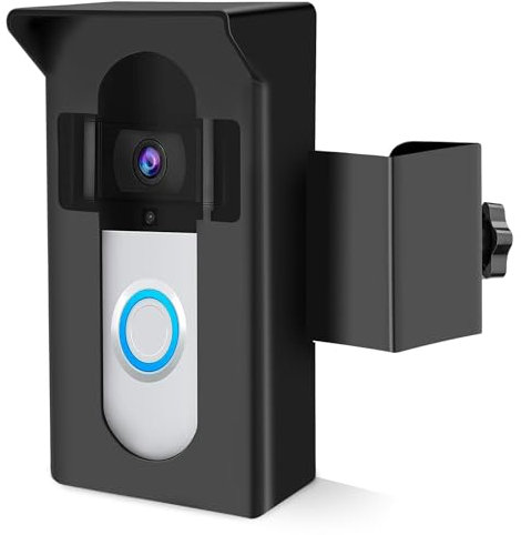 AHBTEYM Anti-Theft Video Doorbell Mount,for Ring Doorbell Mount No Drill Holder Bracket for Apartment Door Home Rentals Compatible with Ring Video Doorbell 4/3/3 Plus/2/1/2021/2023 Release(Black)