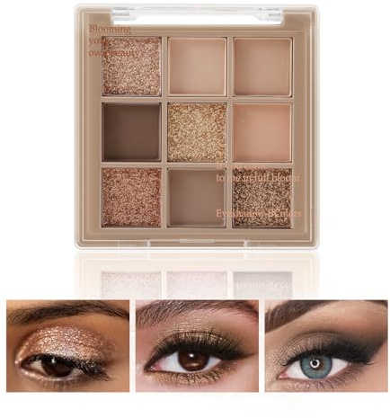 Boobeen Nude Eyeshadow Palette - Mattes und schimmerndes Makeup, hochpigmentierter cremiger Lidschattenpuder, für einen neutralen Augenaufschlag, langanhaltend (05#)