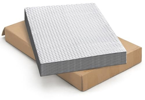 DKIEI Car Sound Deadening Mat Self Adhesive, 20 Sheets 80 Mil(2 mm) Thickness Total 20 Sqft(1.9 Sqm) Area Car Sound Proofing Mat, Butyl Automotive Sound Deadener, Audio Noise Insulation and Dampening