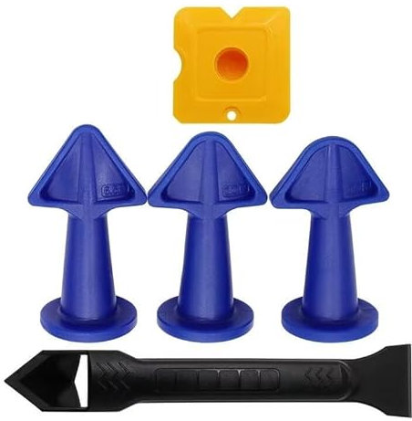 5Pcs Caulking Nozzle Applicator Finishing Tool Spatula Plastic Glue Shovel Tile Brick Joints Floor Silicone Remover Grout Kit