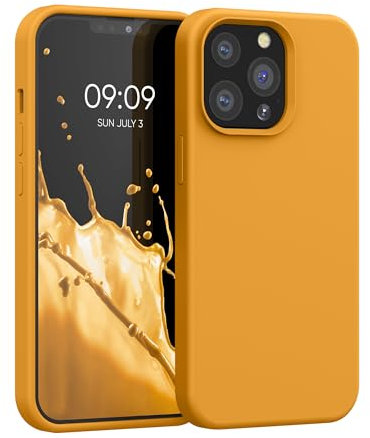 kwmobile Handyhülle für iPhone 13 Pro Hülle, für iPhone 13 Pro Case - Hülle Silikon - kabelloses Laden - Mango