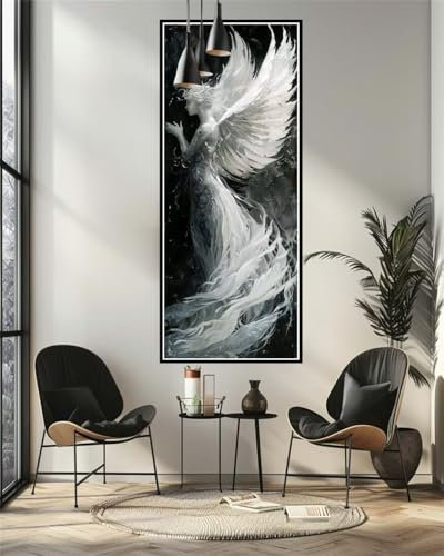 Malen Nach Zahlen Erwachsene Groß 180 X 70 cm, Malen Nach Zahlen Mysterium Engel Paint by Numbers Adult, Acrylfarben Leinwand Malen-Nach-Zahlen Anfänger, für Home Wand Dekor Gifts [Ohne Rahmen]-YH326