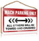 KAXW Divertente cartello in metallo decorativo Mach Parking Only, cartello in legno per garage, cartelli divertenti da bar in metallo (20 x 30 cm)