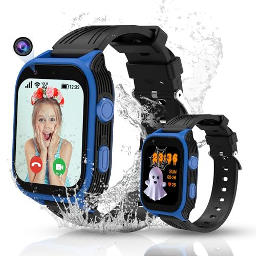 ELEJAFE Reloj Inteligente Niño 4G, Smartwatch Niño con GPS y Llamadas, WiFi Videollamada, Whatsapp, SOS, Modo Clase, IP68 Impermeable, Podómetro, Reloj Inteligente Regalo para Niña Niños