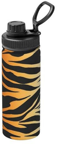 Tiger Skin 18 Oz Water Bottle Insulated Stainless Steel Mug Vacuum Tumbler Water Flask
