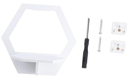 Cabilock Wall Decorative Flower Stand White Shelves for Wall Designed As Plant Hanger for Bedroom Use This Wall-mounted Rack Is Storage for Flowerpot Holders and Small Items