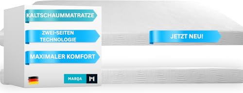 MARQA | Matratze 90x200 | Kaltschaummatratze | Höhe 15 cm | Härtegrad H3/H4 | Rollmatratze ||Antibakteriell Matratzen |Doppelseitig Rollmatratze (90x200)
