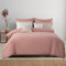 Beqnat Housse de Couette 200x200 cm avec 2 Taies d'oreiller 65x65 cm (Rose), Parure de Lit 2 Personnes 200 x 200 cm en Microfibre, Couverture Non Repassable et Infroissable avec Fermeture à Glissière
