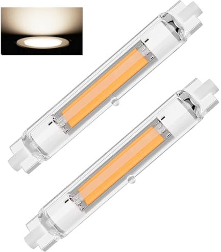 ZJZG R7S LED 118mm Dimmbar, LED 118mm R7S 30W Ersatz für 300W Halogen Leuchtmittel, Naturweiß 4500K 3000LM, Kein Flackern, 360°Abstrahlwinkel, 2er Pack