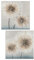 formano Wandbild Pusteblume 2er Set 60 x 60 cm Leinwand Gemälde Goldglitter Deko Goldglitter Spachteltechnik Wohnzimmer Geschenk Modern Kunst Natur Blumen Wanddekoration